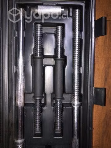 Set de Mancuernas + Barra Ajustable de 50kg