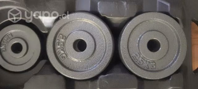 Set de Mancuernas + Barra Ajustable de 50kg