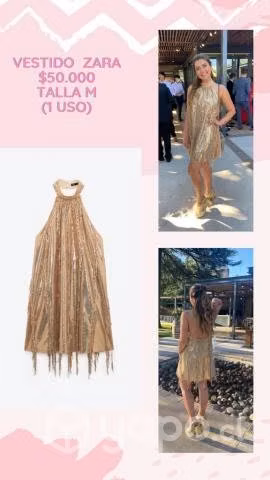 Vestido dorado zara