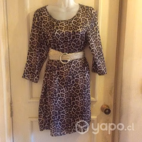 Vestido Animal Print tonos Café Small manga 3/4