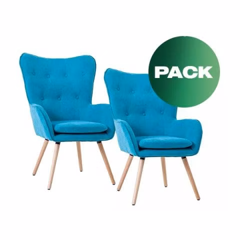 Set de 2 Sillas sitial poltrona Marshall calipso