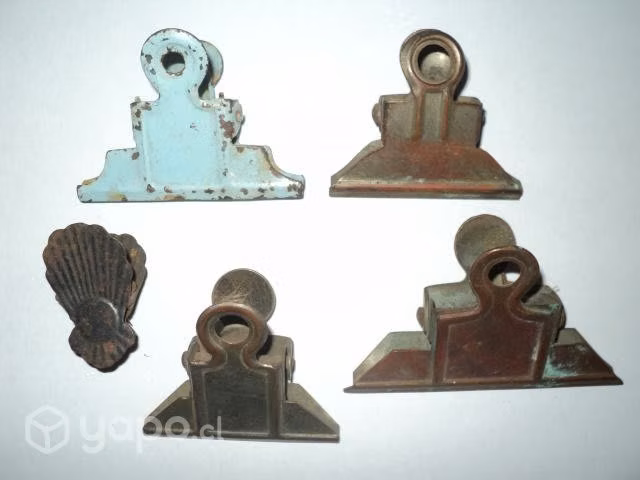 5 Sujeta Papeles Antiguos Metálicos - Imagen 2
