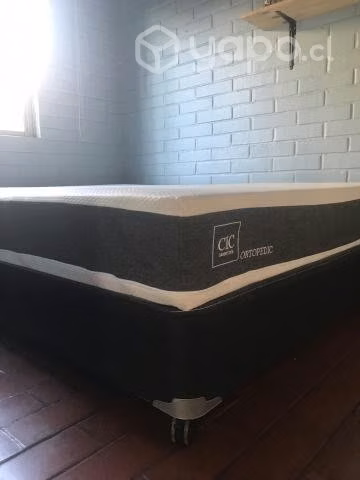 cama 2 plazas, CIC ortopedic, base normal