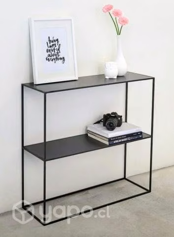 Mueble arrimo recibidor metalico 2 niveles