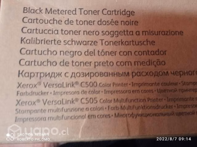 Toner xerox versalink c505 Black original