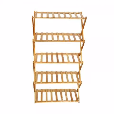 Organizador de zapato plegable de bambú 5 Niveles - Imagen 3