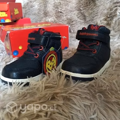 Botin azul Bubble Gummers cuero #21
