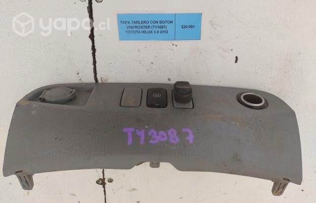 Tapa Tablero Con Boton Disfroster (TY3087) Toyota