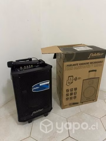 Parlante karaoke fiddler con bluetooth