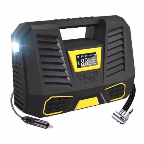 Compresor de Aire Para Auto Digital Linterna 12 Vo