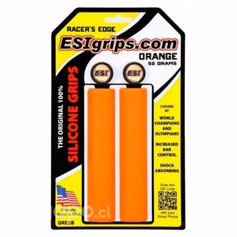 Puños esi grips racers edge naranja, negro, rojo
