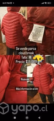 Parca cloud break roja nueva