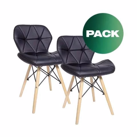Set de 2 Sillas Eames radar aviador mariposa