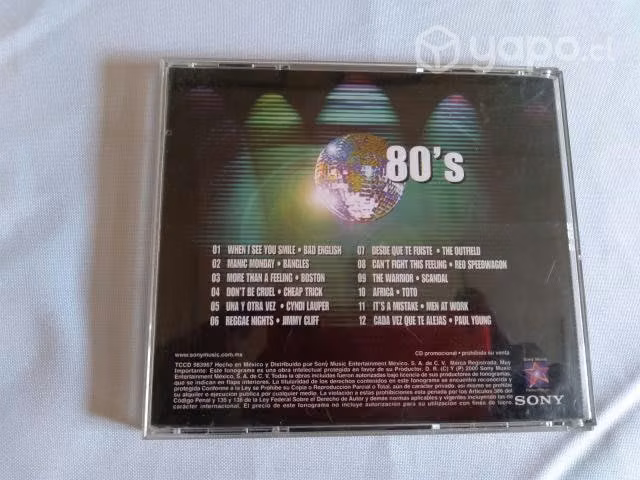 Cd Compilatorio Sony - 80´s