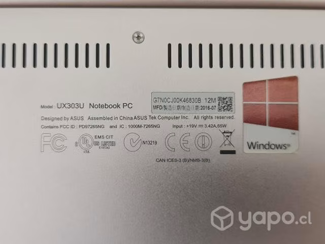 Notebook Zenbook Asus Ux303u- I5-ram 8gb-1tb-win10