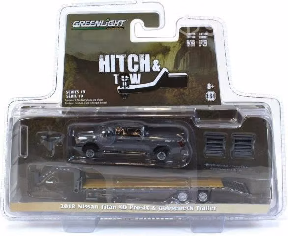 Nissan Titan XD Pro-4X & Gooseneck Trailer Diecast - Imagen 6