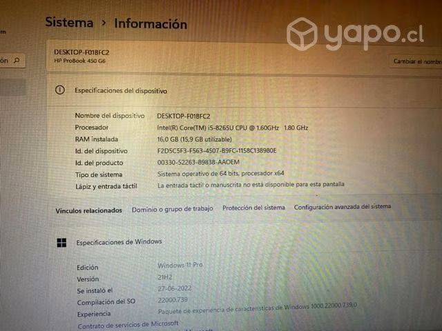 Notebook HP Probook 450 G6
