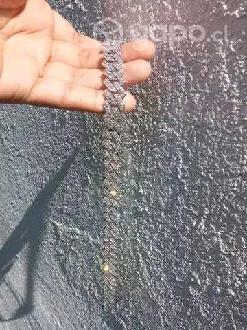 Cadena Color Plata, 56cm (nuevo) zircónia cubic