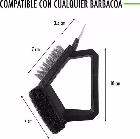 Cepillo limpiador de parrilla 3 en 1