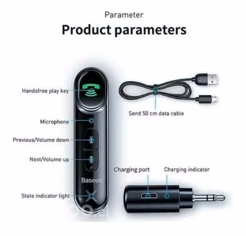 Receptor Bluetooth Auto 3.5mm Manos Libres Aux Car