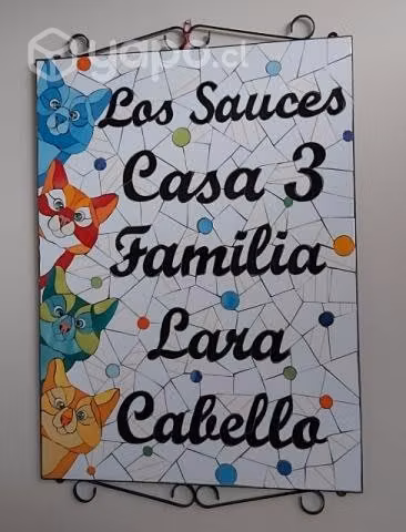 Letreros en mosaicos