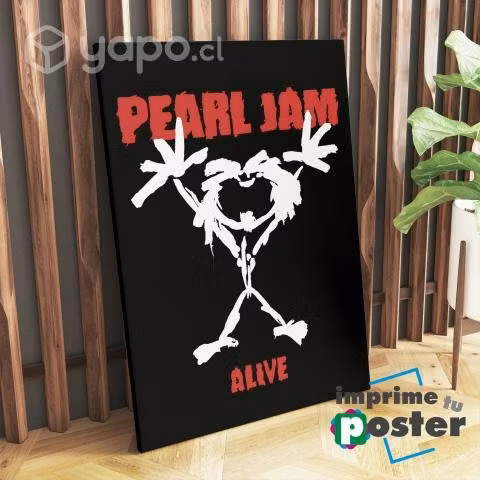 CUADRO DE PEARL JAM 40x55cm tela canvas
