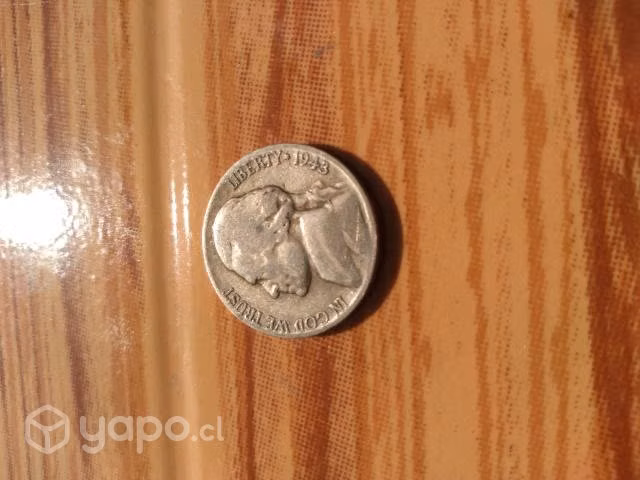 Moneda antigua estados unidos 1943 nickel - Imagen 3
