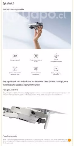 Dron jdi mini 2 fly combo + accesorios