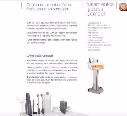 Cabina electro estética facial
