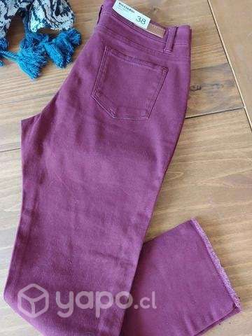 Jeans burdeo - Imagen 2
