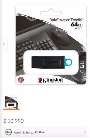 Pendrive Kingston 64 gb NUEVO - Imagen 2