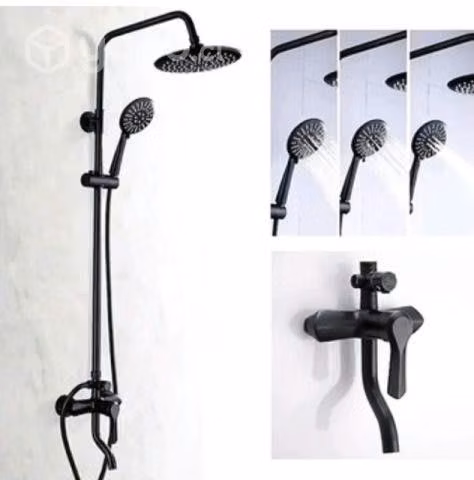 Columna de ducha venti negro matte