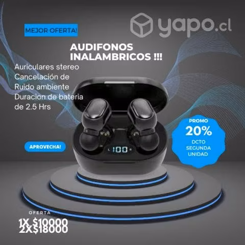 Audifonos Bluetooth inalambricos alta calidad y