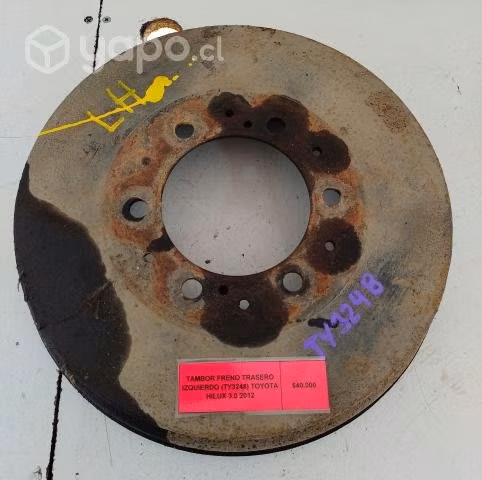 Tambor Freno Trasero Izquierdo (TY3248) Toyota Hil