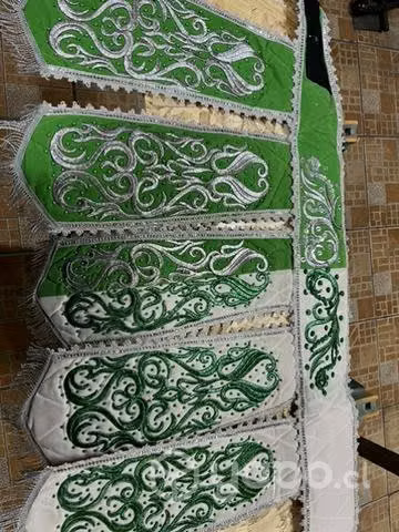 Traje diablada verde/blanco