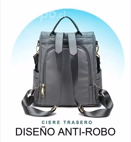 Mochila Mujer Antirrobo Cuero Sintético