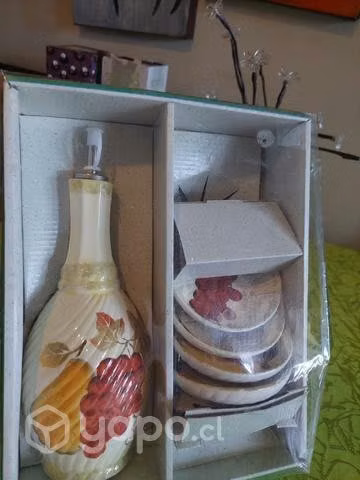Set de aceitero y pocillos