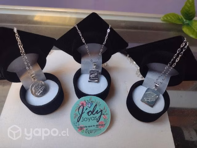 Muchas joyitas plata para licenciaturas con cajita