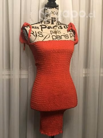 Hermoso vestido con lazos ajustables - Imagen 3