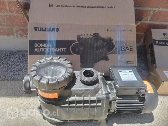 Para piscina Bomba 1 hp vulcano ,luces y adaptador