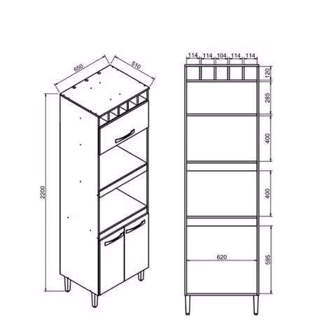 Despensa viena con espacio para horno - Imagen 6