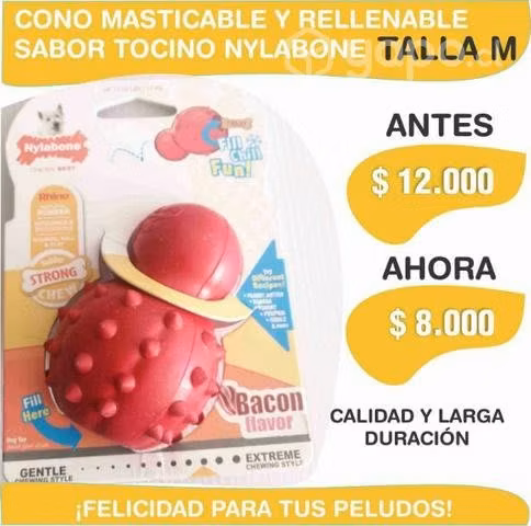 NYLABONE RED CONE SABOR TOCINO/ talla medium