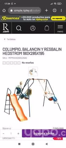 Columpio balancin y resfalin