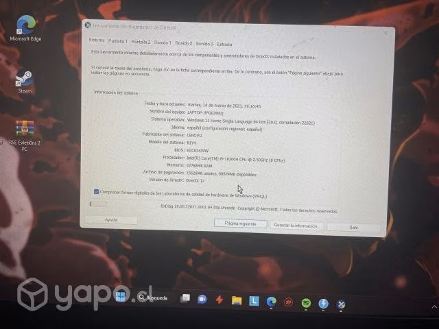 Notebook lenovo gaming ideapad3