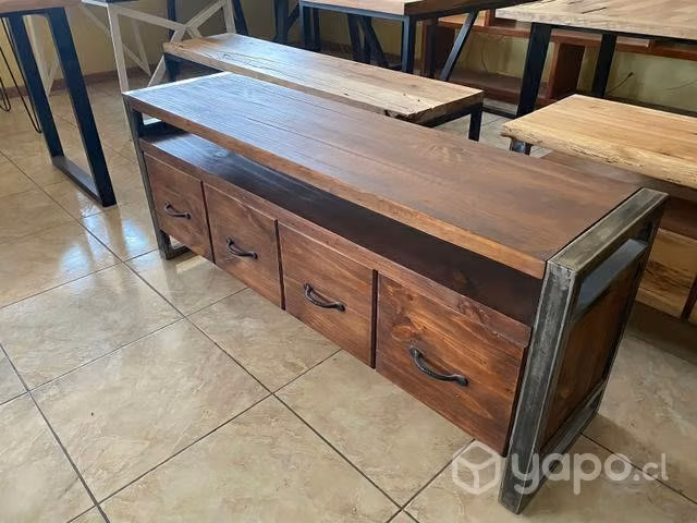 Rack metal madera