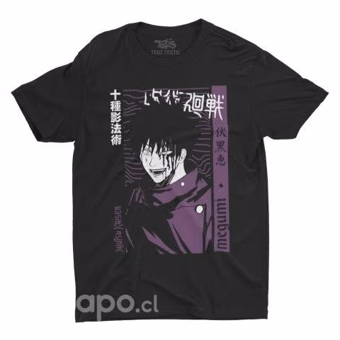 Polera Megumi Fushiguro Jujutsu Kaisen Mangas Anim