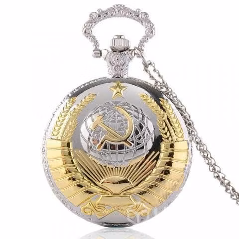 Reloj Bolsillo Vintage Gold Old Urss Quartz al22