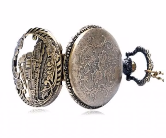 Reloj Bolsillo Vintage Tren Al Sur Quartz Al13