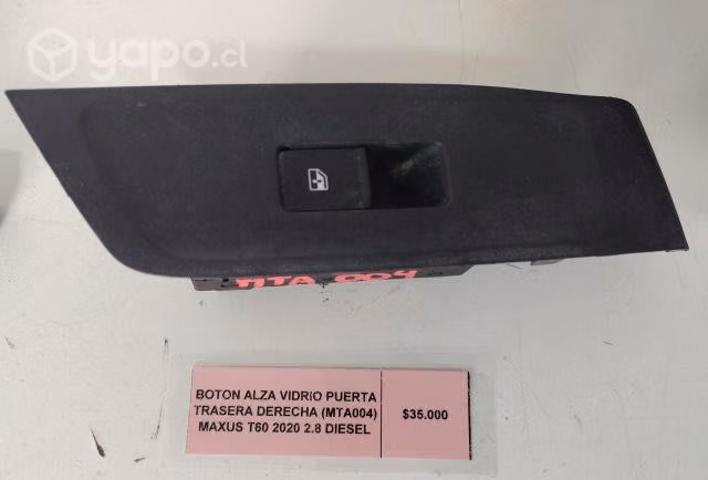 Boton Alza Vidrio Puerta Trasera Derecha (MTA004)