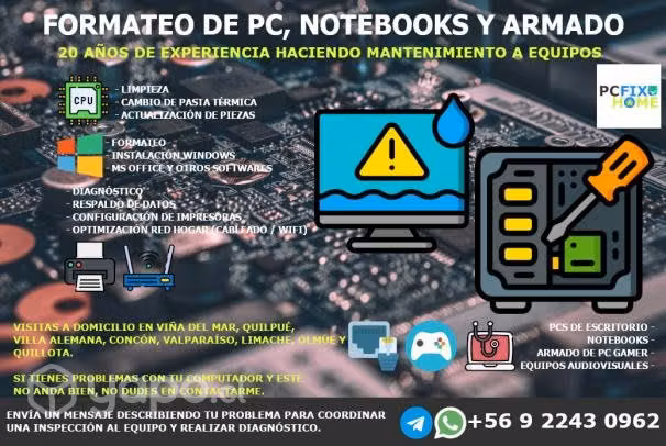 Formateo de PC Notebook y Armado a Domicilio